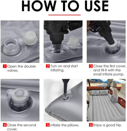 ToolWide™- Grey Inflatable Car Bed (AIRPUMP FREE)