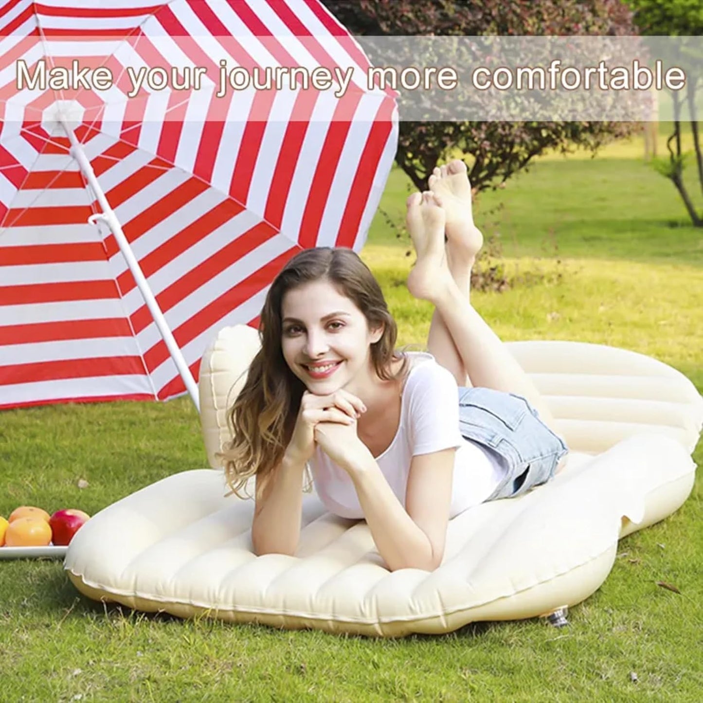 ToolWide™-Beige Inflatable Car Bed (AIRPUMP FREE)